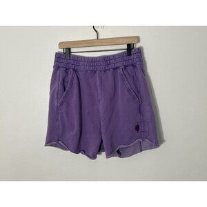 FREE PEOPLE FP MOVEMENT SUPER BERRY PURPLE ALL STAR LOGO SHORTS Size Large